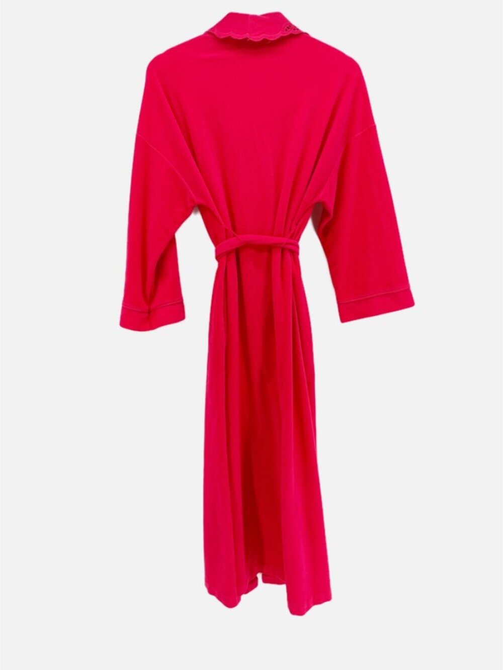 VTG Vanity Fair Petite Large Pink Velour Long Robe LP - Picture 4 of 7
